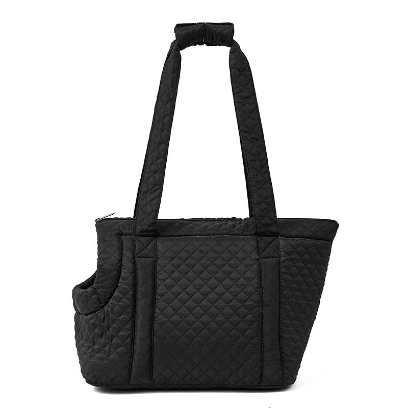 Cozy quilted pet carrier bag for cats & small dogs